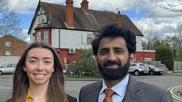 Chelsea Whyte and Asim Naveed in Elliman Ward