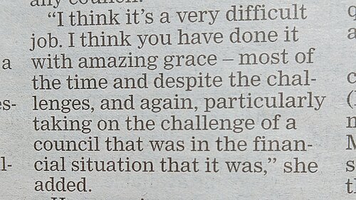 Lib Dem Leader about retiring Tory Council Leader